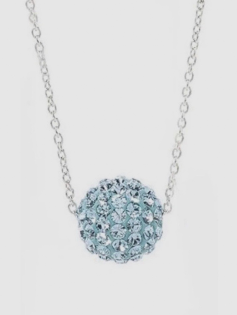 Touchstone Crystal by Swarovski March Birthstone Ball Necklace Crystal 15-18"